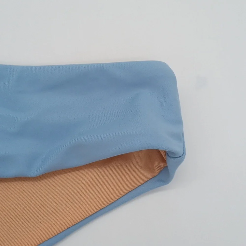 J. Crew Curved-Waist Cheeky Bikini Bottom Blue Mist